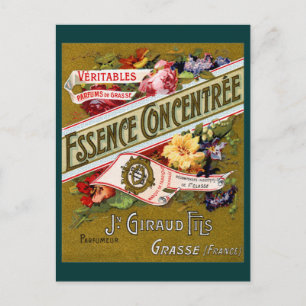 1915 Essence Concentree French perfume Postcard