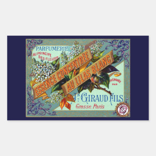 1915 French White Lilac perfume Rectangular Sticker