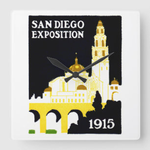 1915 San Diego Exposition Square Wall Clock