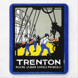 1915 Vintage Trenton New Jersey Mouse Pad