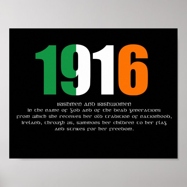 1916 Easter Rising Commemorative Poster (Front)
