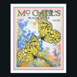 1917 McCall's Butterfly Magazine Cover 16x20 Poster<br><div class="desc">Nice,  vintage,  floral/butterfly cover of McCall's magazine August 1917</div>