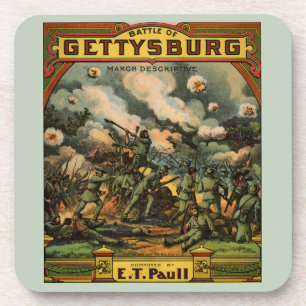 1917 The Battle of Gettysburg sheet music cover Coaster