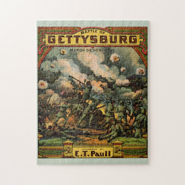 1917 The Battle of Gettysburg sheet music cover Jigsaw Puzzle (Vertical)