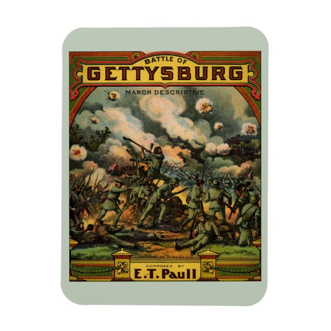 1917 The Battle of Gettysburg sheet music cover Magnet (Vertical)