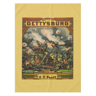 1917 The Battle of Gettysburg sheet music cover Tablecloth