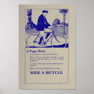 1917 Vintage Bicycle Marketing Ad Art Poster