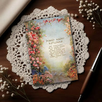 1917 Vintage Floral Birthday Greeting 