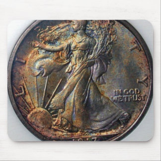 1917 Walking Liberty Half Dollar Mouse Pad