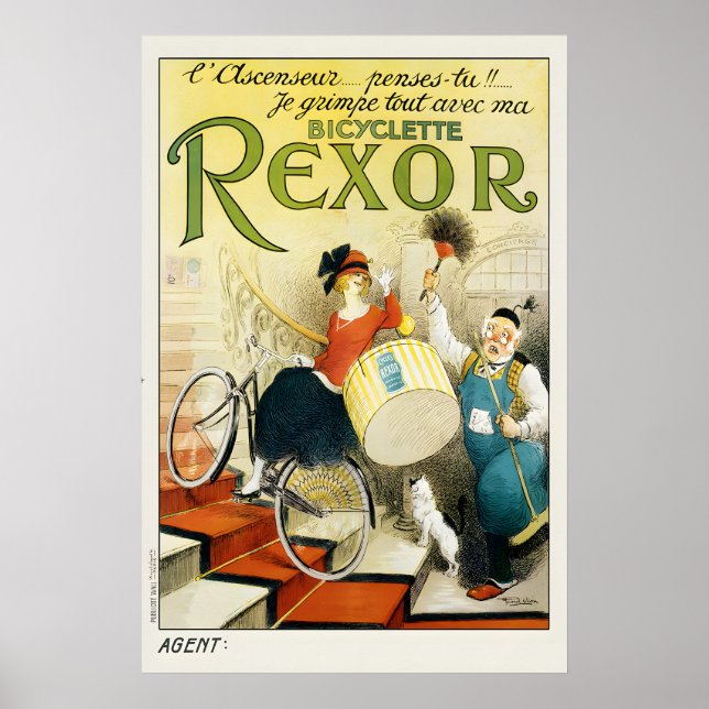 1918 Rexor Bicycle Poster Print (Front)