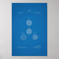 1918 Vintage Golf Ball Patent Blueprint Art Print