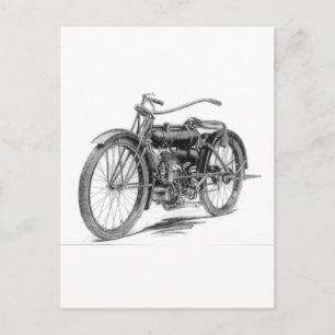 1918 Vintage Motorcycle Postcard