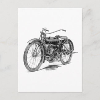 1918 Vintage Motorcycle Postcard