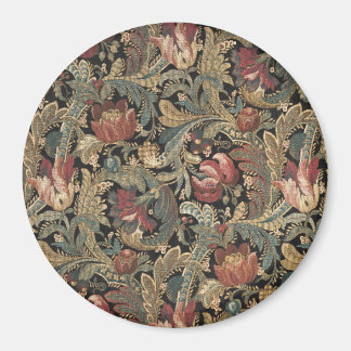 1918 Vintage Rich Floral Tapestry Brocade Damask Magnet