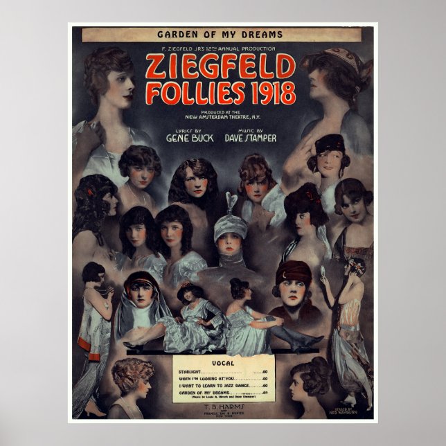 1918 ZIEGFELD FOLLIES POSTER (Front)
