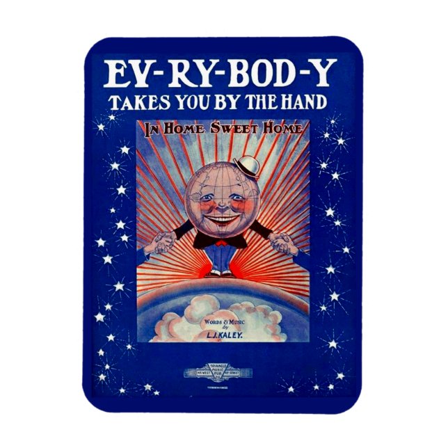 1919 Ev-Ry-Bod-Y Takes You By the Hand sheet music Magnet (Vertical)