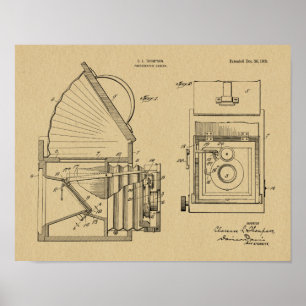 1919 Folding Camera Patent Art Drawing Print