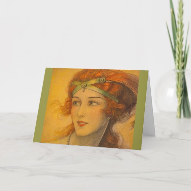 1919 gorgeous redhead card (Front)