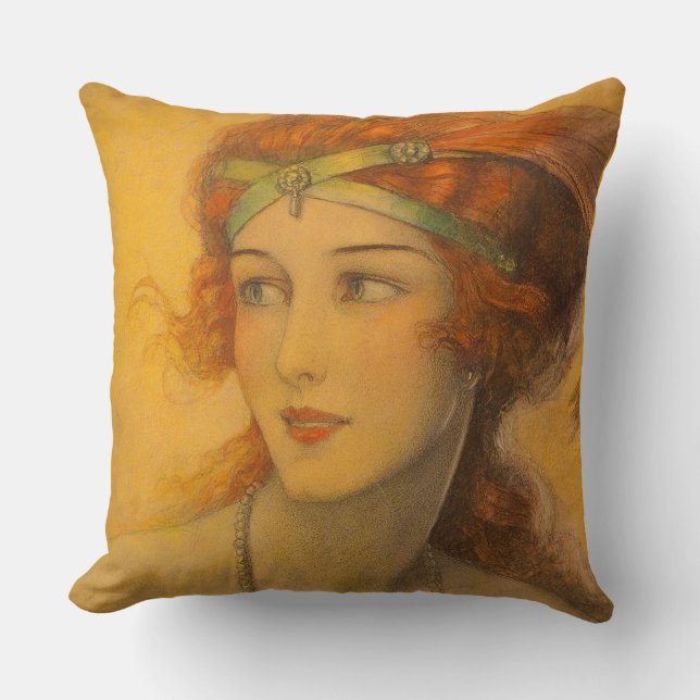1919 gorgeous redhead cushion (Front)