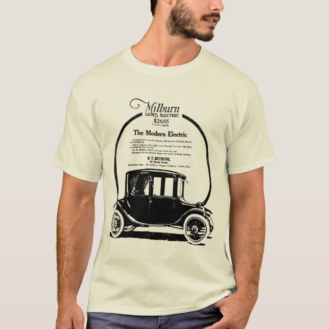 1919 Milburn electric car illustration T-Shirt (Front)