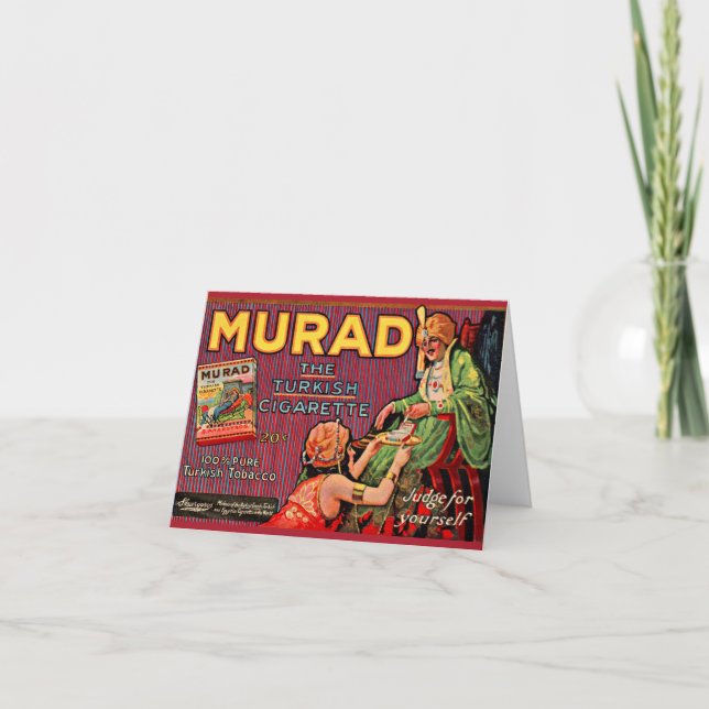 1919 Murad cigarettes ad Note Card (Front)