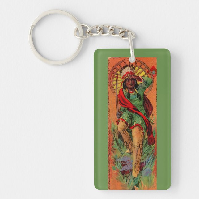 1919 Native American Indian illustration Key Ring (Front)