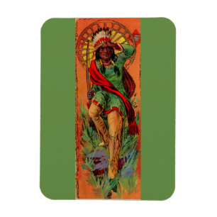 1919 Native American Indian illustration Magnet