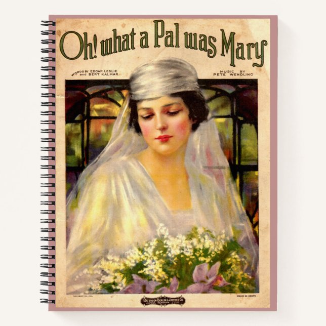 1919 Oh! What a Pal Was Mary song sheet Notebook (Front)