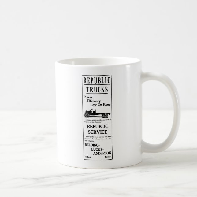 1919 Republic Trucks illustration Coffee Mug (Right)