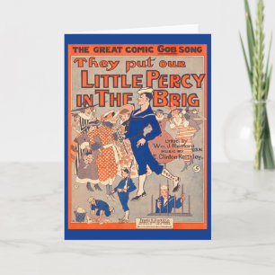 1919 They Put Our Little Percy in the Brig Card