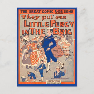 1919 They Put Our Little Percy in the Brig Postcard