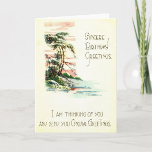 1919 Vintage Sincere Birthday Greetings Card