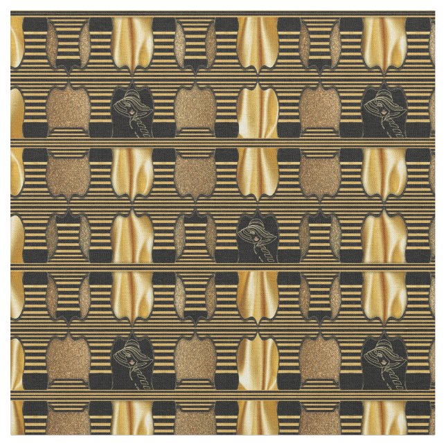 1920 Art Deco fabric repeat design (Close Up)