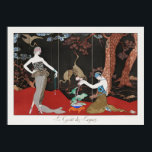 1920 Barbier Art Deco French fashion Illustration Poster<br><div class="desc">Le Gout des Laques (1920) fashion illustration in high resolution by George Barbier. Original from The Beinecke Rare Book & Manuscript Library. Digitally enhanced</div>