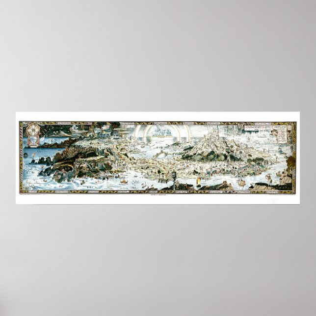 1920 Classic Fairyland Imaginary Map Poster (Front)