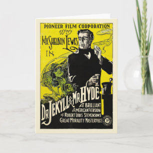 1920 Dr. Jekyll and Mr. Hyde Design Greeting Card