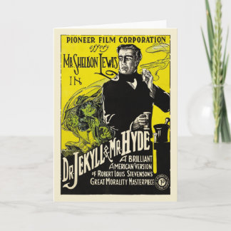 1920 Dr. Jekyll and Mr. Hyde Design Greeting Card