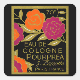 1920 Eau de Cologne Pourprea perfume Square Sticker