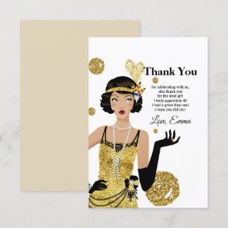 1920 flapper girl gatsby , Art Deco Invitation