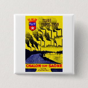 1920 French Industrial Expo 15 Cm Square Badge