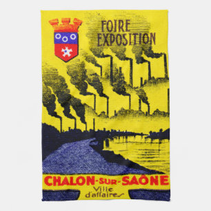 1920 French Industrial Expo Tea Towel