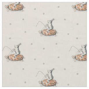 1920 Hare Riding a Tortoise Fabric