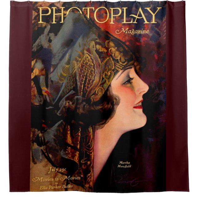 1920 Photoplay magazine cover print Shower Curtain (Front)