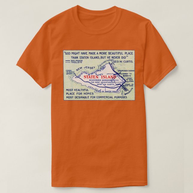 1920 Staten Island New York T-Shirt (Design Front)