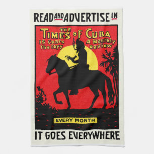 1920 The Times of Cuba Tea Towel