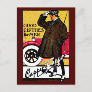 1920 Vintage Men's Clothing Postcard