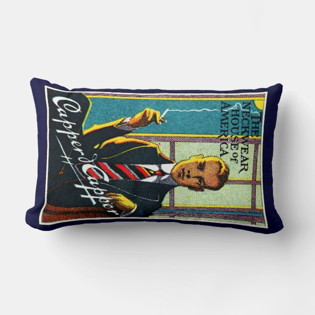 1920 Vintage Men's Ties Lumbar Cushion (Front)