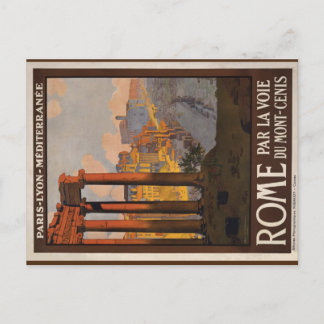 1920 vintage Rome travel art postcard