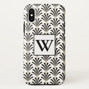 1920s Art Deco Black & White Palmettos Case-Mate iPhone Case