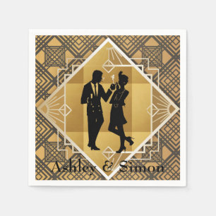 1920's Art Deco. Flapper. Napkin